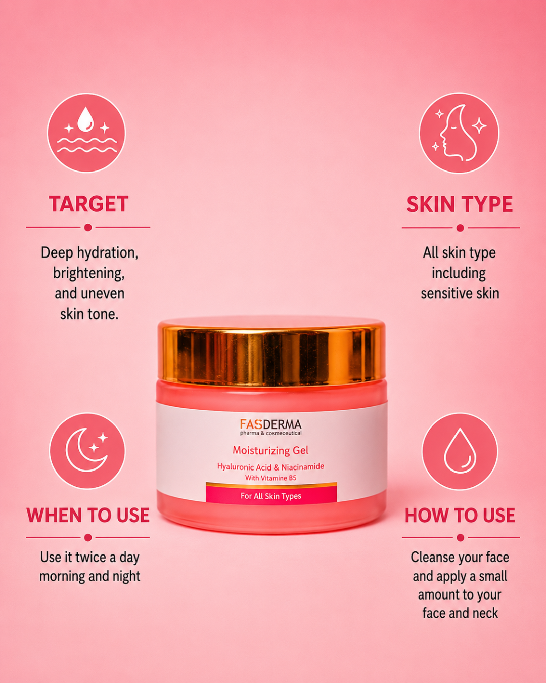Moisturizing Gel - 50gms - Niacinamide and Hyaluronic Acid