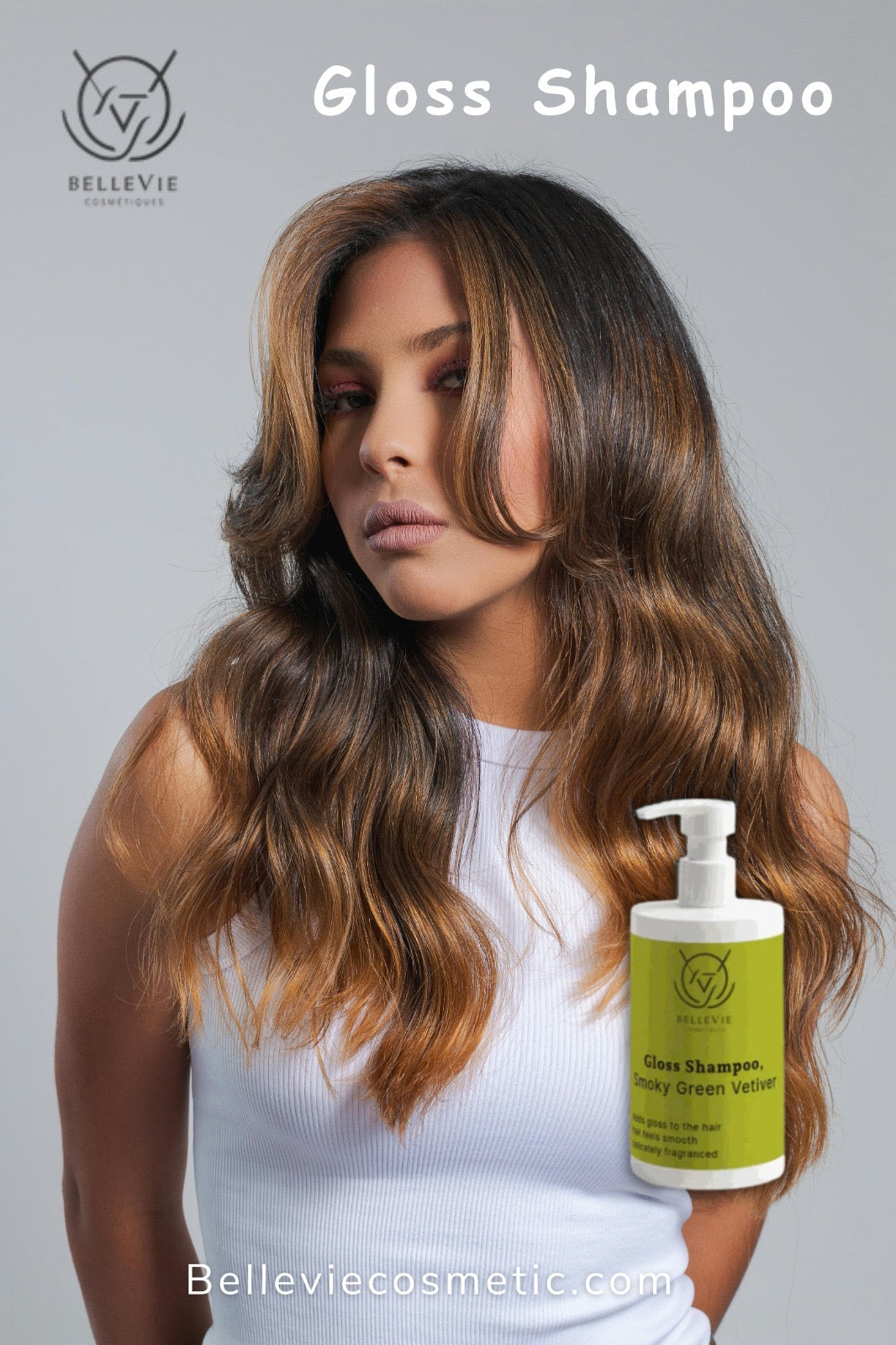 Gloss Shampoo Smoky Green Vetiver 400ml – Shine + Smooth Hair Renewal